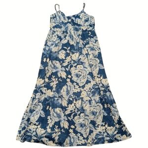 Joie Maxi Dress Womens L Large Blue Floral Sundress NEW Nordstrom